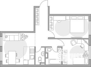 3-к квартира, строящийся дом, 55м2, 1/6 этаж