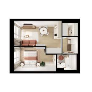 1-к квартира, вторичка, 37м2, 5/9 этаж