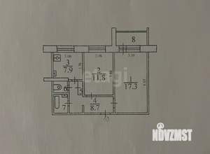 2-к квартира, вторичка, 51м2, 7/9 этаж