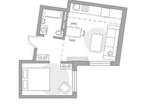 2-к квартира, вторичка, 41м2, 6/6 этаж