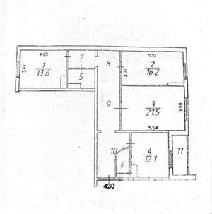 3-к квартира, вторичка, 97м2, 2/22 этаж
