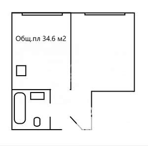 1-к квартира, вторичка, 35м2, 23/31 этаж