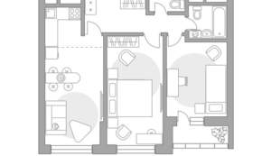 3-к квартира, строящийся дом, 59м2, 4/23 этаж