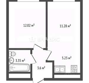 2-к квартира, вторичка, 36м2, 4/24 этаж