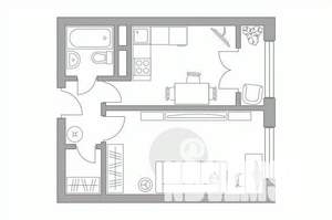 1-к квартира, вторичка, 36м2, 1/8 этаж