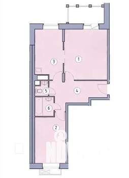 2-к квартира, вторичка, 56м2, 5/9 этаж