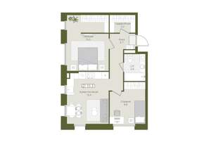 2-к квартира, вторичка, 55м2, 1/8 этаж