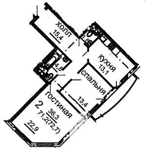 Студия квартира, вторичка, 70м2, 10/10 этаж