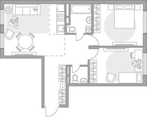 3-к квартира, вторичка, 58м2, 4/6 этаж