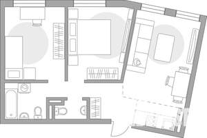 3-к квартира, строящийся дом, 54м2, 4/6 этаж