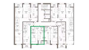 1-к квартира, вторичка, 40м2, 6/9 этаж