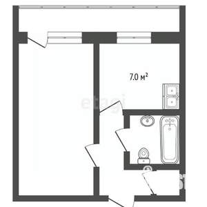 1-к квартира, вторичка, 34м2, 8/9 этаж