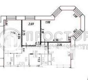 3-к квартира, вторичка, 68м2, 1/8 этаж