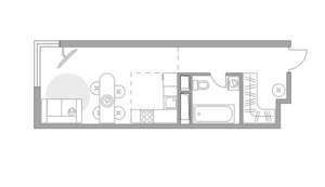 Студия квартира, вторичка, 26м2, 12/14 этаж