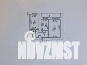 2-к квартира, вторичка, 48м2, 2/12 этаж