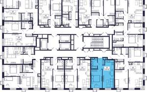 1-к квартира, строящийся дом, 40м2, 13/28 этаж