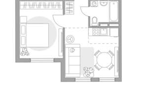 2-к квартира, вторичка, 35м2, 5/5 этаж