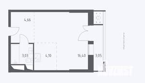 Студия квартира, вторичка, 30м2, 25/28 этаж