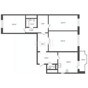 3-к квартира, вторичка, 97м2, 15/22 этаж