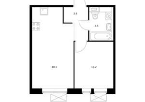 1-к квартира, вторичка, 35м2, 3/9 этаж