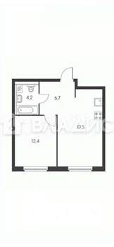 1-к квартира, вторичка, 41м2, 3/9 этаж