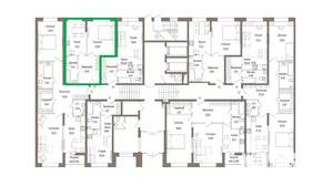 1-к квартира, вторичка, 40м2, 1/9 этаж