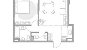 2-к квартира, строящийся дом, 40м2, 1/14 этаж
