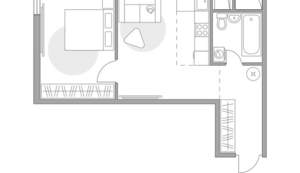 2-к квартира, вторичка, 35м2, 7/14 этаж