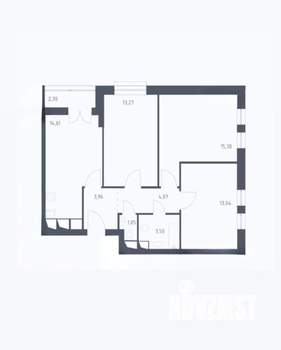 3-к квартира, вторичка, 70м2, 16/25 этаж