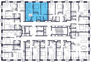 2-к квартира, строящийся дом, 63м2, 14/28 этаж