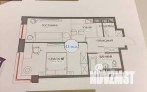 2-к квартира, вторичка, 43м2, 9/40 этаж