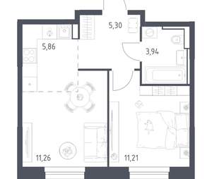 1-к квартира, вторичка, 37м2, 4/24 этаж