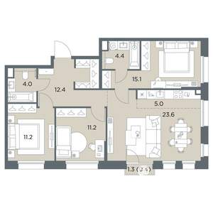 4-к квартира, вторичка, 87м2, 5/6 этаж