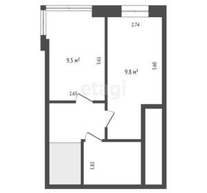 3-к квартира, вторичка, 74м2, 43/45 этаж
