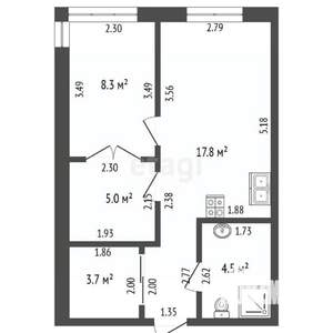 1-к квартира, вторичка, 40м2, 10/44 этаж