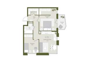 2-к квартира, вторичка, 55м2, 8/8 этаж