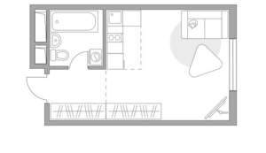 2-к квартира, строящийся дом, 35м2, 10/14 этаж