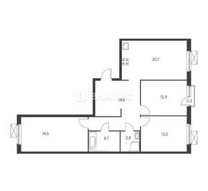 3-к квартира, вторичка, 91м2, 6/9 этаж