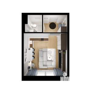 Студия квартира, вторичка, 25м2, 6/9 этаж