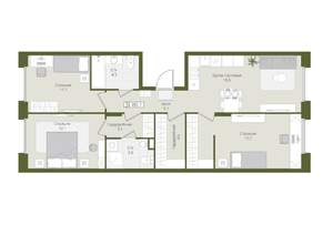 3-к квартира, вторичка, 80м2, 1/8 этаж