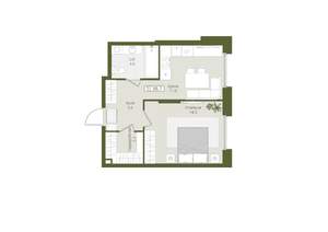 1-к квартира, вторичка, 39м2, 1/8 этаж