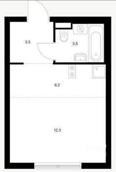 Студия квартира, вторичка, 26м2, 4/9 этаж