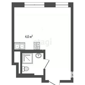 Студия квартира, вторичка, 22м2, 19/25 этаж