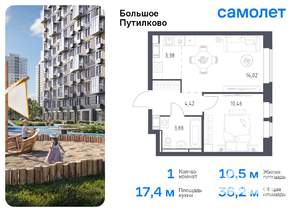 1-к квартира, вторичка, 36м2, 13/25 этаж