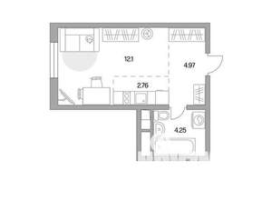 Студия квартира, вторичка, 24м2, 6/14 этаж