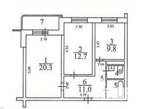 2-к квартира, вторичка, 60м2, 5/17 этаж