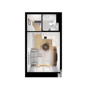 Студия квартира, вторичка, 20м2, 3/9 этаж