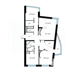 3-к квартира, вторичка, 101м2, 12/17 этаж