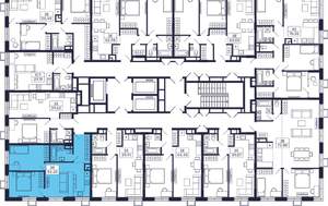 2-к квартира, вторичка, 52м2, 13/28 этаж