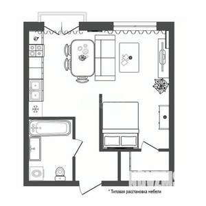 1-к квартира, вторичка, 34м2, 2/9 этаж